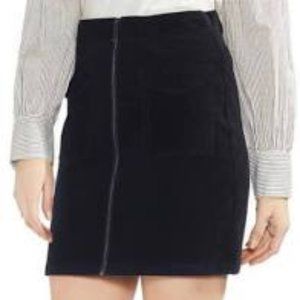 Vince Camuto NWT Black Corduroy Zipper Front Skirt